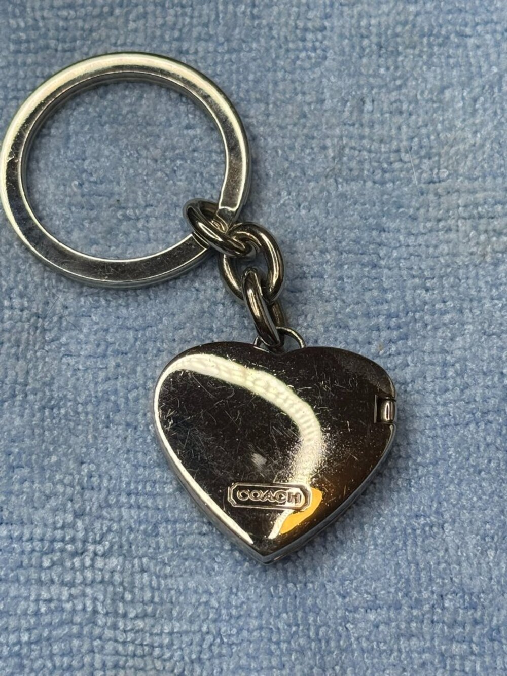 Coach Y2K Pink Heart Locket Key Fob/Keychain with dustbag - Picture 3 of 5